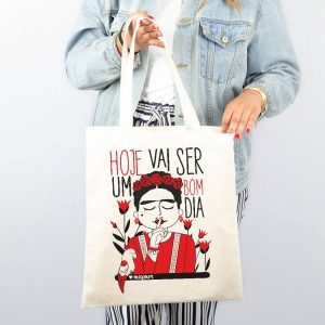 Tote Bag, feito em 100% algodão de 310gr, e com a deslumbrante ilustração da Frida Kahlo, original Miamor.